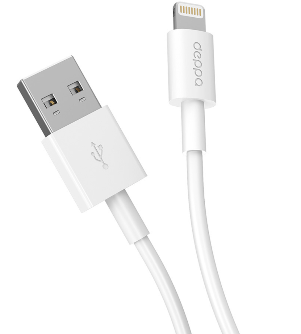 Кабель Deppa USB-A - Lightning (2 м) белый